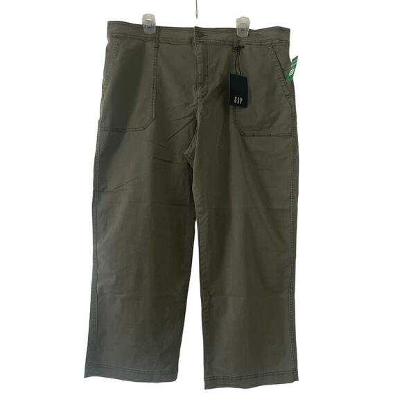 GAP Olive Wide Leg Pants - Picture 1 of 7